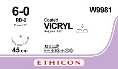 Ράμμα Vicryl 6.0 απορροφήσιμο